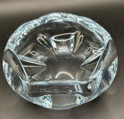 Vintage Signed  ORREFORS Crystal Mid Century Modern Stella Polaris Bowl (z483)