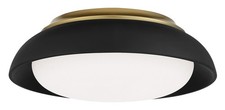 Minka Lavery 719-L Vantage 15"W LED Flush Mount Ceiling Fixture - Coal / Honey