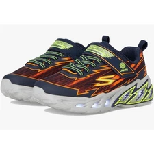 SKECHERS Boys Light Storm 2.0 Sneakers Bolt Brights Size 11 Orange Green NIBa