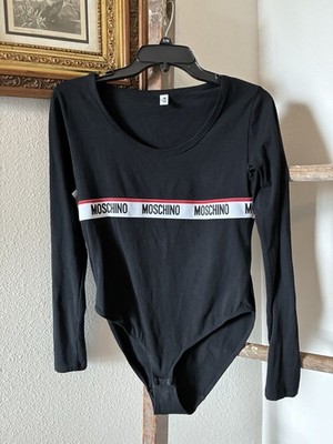 Moschino Taped Logo full sleeves bodysuit in size S RRP £155