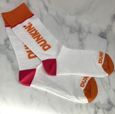 New Dunkin RARE Socks WHITE One Size Fits All...