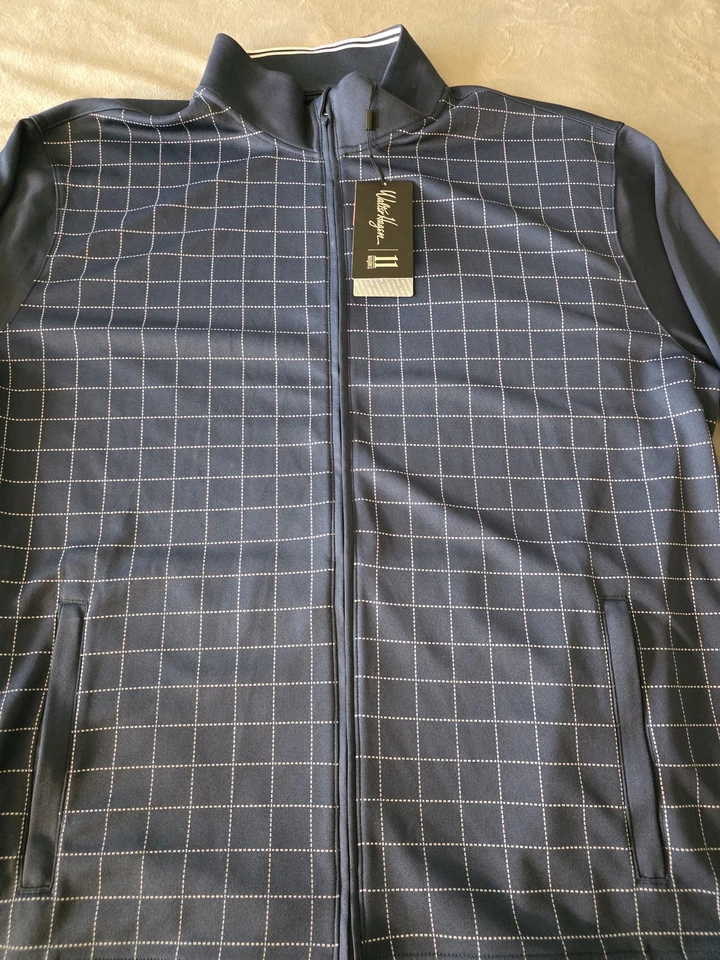 Walter Hagen Jacket Mens XL Windowpane Golf Full Zip 11 Majors Hydrorepel NWT - Image 2 of 4