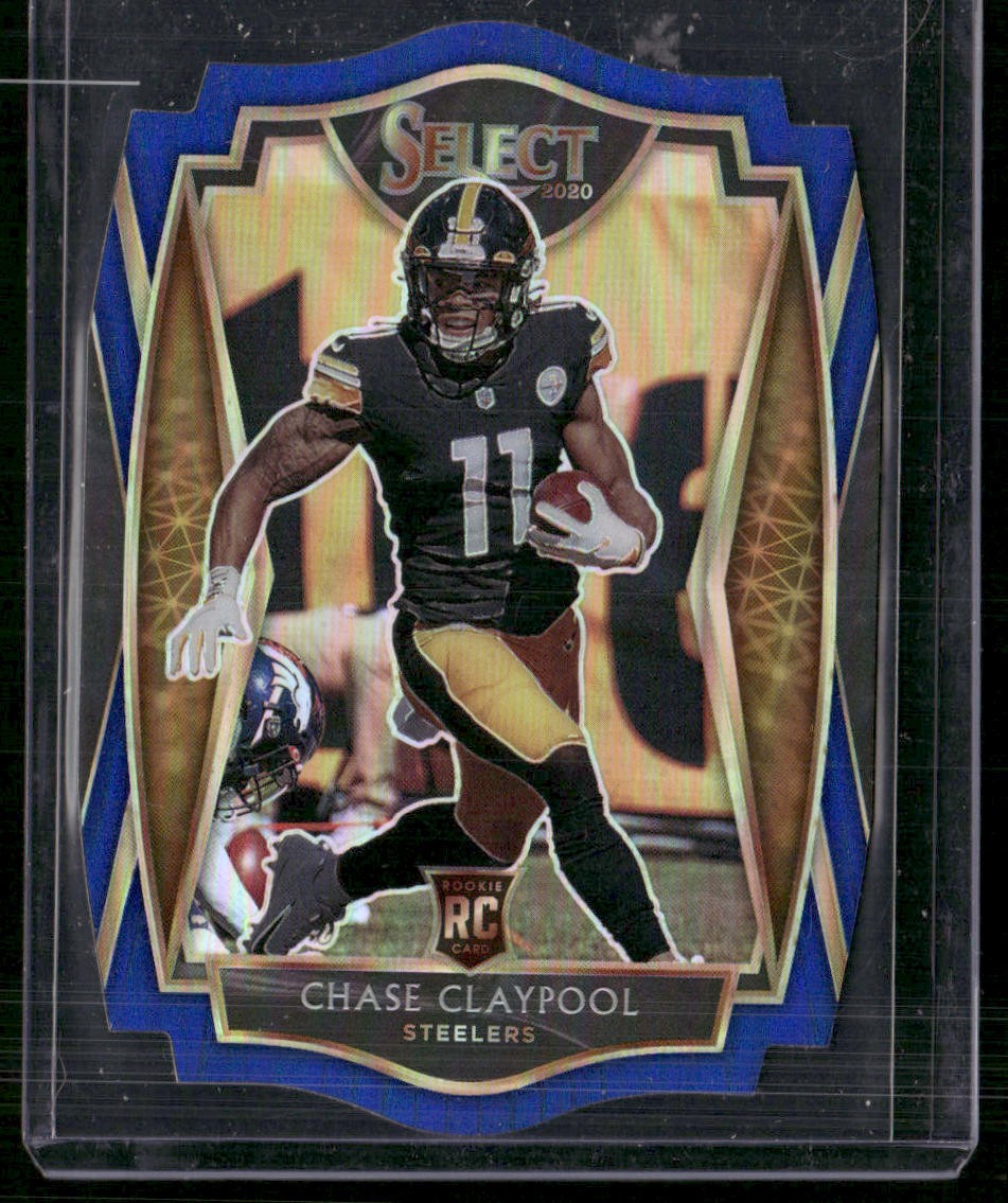 2020 Panini Select #170 Chase Claypool Blue Prizm Die Cut