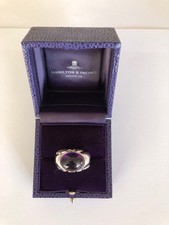 Hamilton & Inches Edinburgh Sterling Silver 925 Amethyst Cabochon Ring 21g boxed