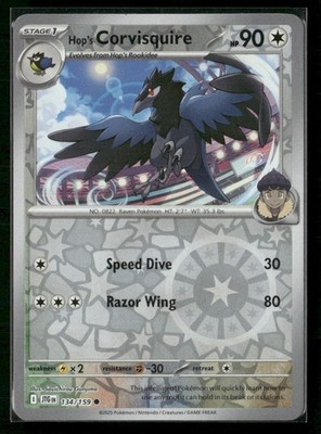 Hop's Corvisquire SV09: Journey Together 134/159 Reverse Holo NM
