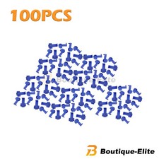 100x Electrical Cable Connectors Blue Quick Splice Lock Wire Terminals Crimp US