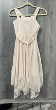 Rare Editions Blush Girl's Elegant Formal Dress with Large Crystals Sz 16