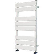 Designer Bathroom Heated Towel Rail Radiator Flat Panel Oval Column Rads White