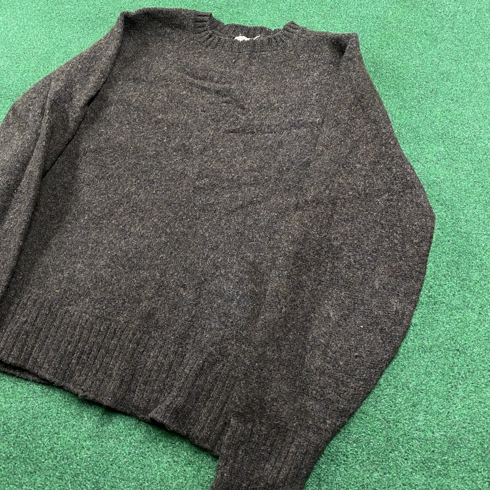 Suéter de lana vintage de los años 50 para hombre XS marrón islandés tejido en casa sudadera Glasgo Foto 2 de 4