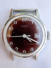 Vintage 1960s TIMEX Mercury Watch Candy Apple Red Dial Manual Works