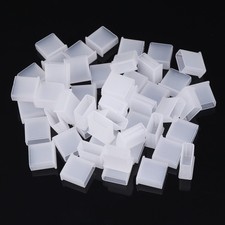50 Pcs USB Port Covers Transparent Plugs for Laptop and Computer Use