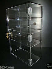 DS-Acrylic CUPCAKE Showcase Stand Pastry Bakery Counter Display w/door & lock
