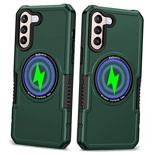 Magnetic Case for Samsung Galaxy S21+, [Compatible with MagSafe] Green