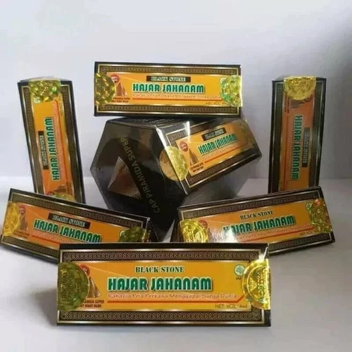 2 X PREMIUM HAJAR JAHANAM BLACK STONE STRONG MEN 100% ORIGINAL