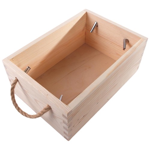 Pack of 2 Wooden Storage Boxes | Rope Handles Crate Gift Hamper Basket Container - Picture 11 of 12