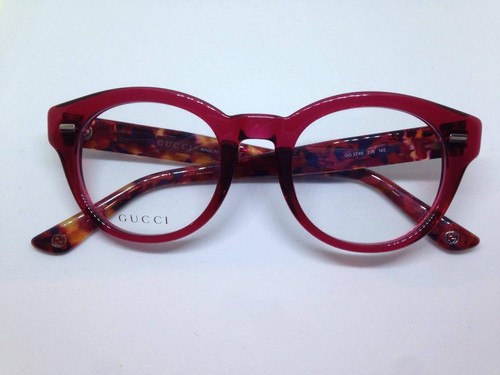 GUCCI occhiali da vista donna rossi GG3746 woman round red glasses lunettes  | eBay