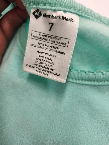 Member's Mark 6T Girl’s Fleece 3 Piece Pajama Set New! - Picture 7 of 8