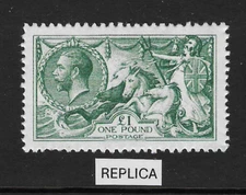 SG404: £1.00 Dull Blue-Green: Mint: Replica