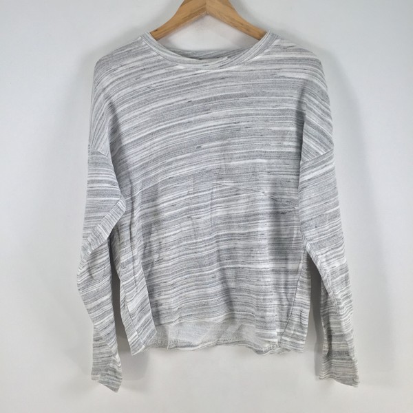 Commoner womens t shirt size 6 grey marle long sleeve round neck 090210