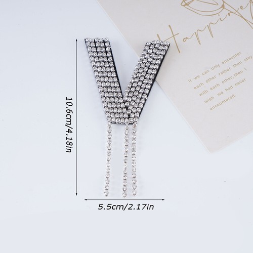 Rhinestone Silver Letter Patch Patches Iron /Sew on Alphabet Embroidery Clothes# - Picture 46 of 50