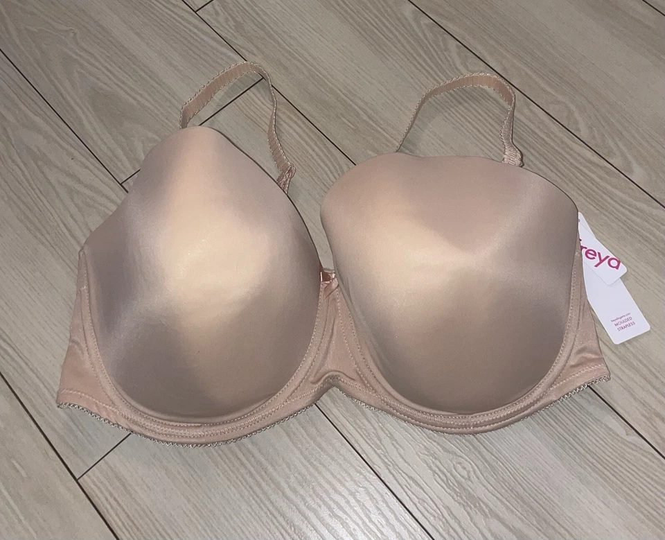 Freya 4233 Deco Moulded Strapless Bra Lined Underwire Womens 38F Beige New - Изображение 3 из 4