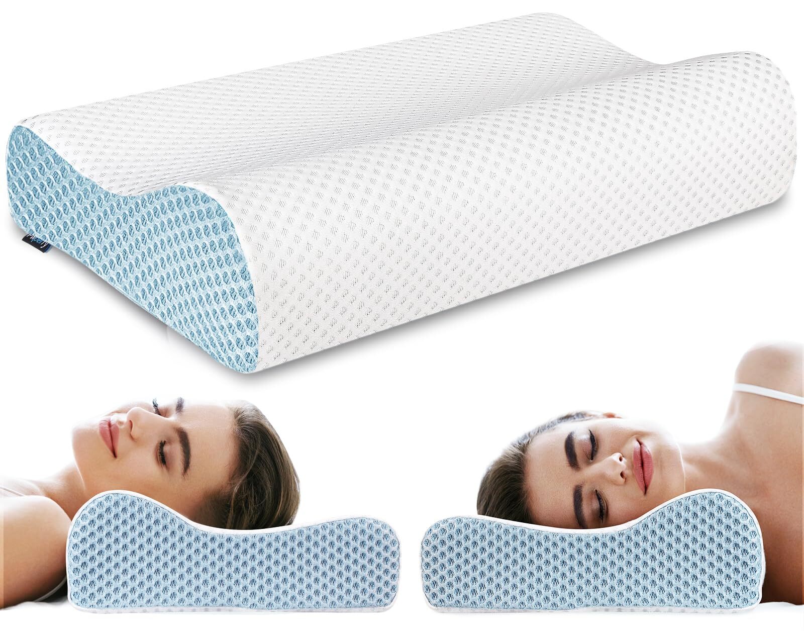 Memory Foam Cervical Pillow for Neck Pain Relief and Ergonomic Support