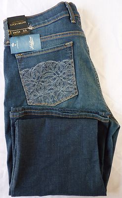 NWT Lucky Brand Sofia Boot Super Stretch Denim Blue Jeans Cotton Blend Size 33