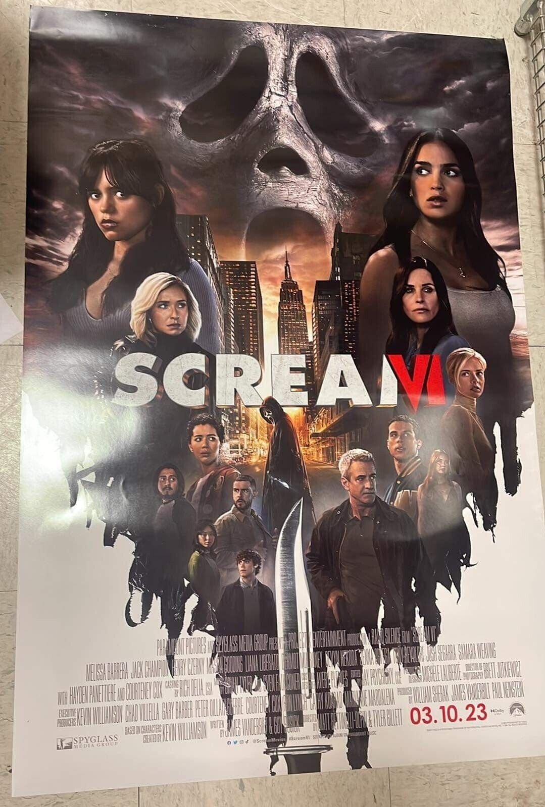 Scream 6 Original Theatrical Movie Poster 27x40 2 Sided Advance 