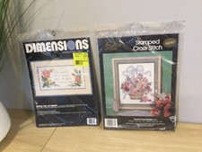 Golden Bee  Dimensions Stamped Cross Stitch Kits Floral Basket World Of Beauty