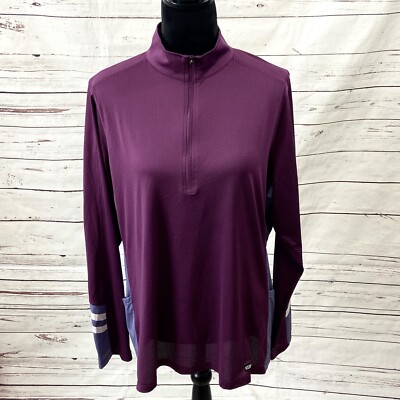 Kerrits Shirt Women s 1X Magenta 1/4 Zip Pullover Top Equestrian Long Sleeves