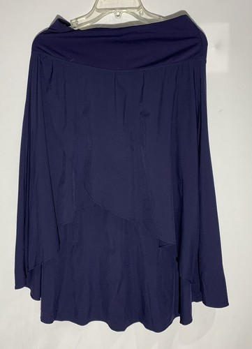 Halara Breezeful High Waisted High Low Flowy Wrap Quick Dry Skirt Skort M Blue