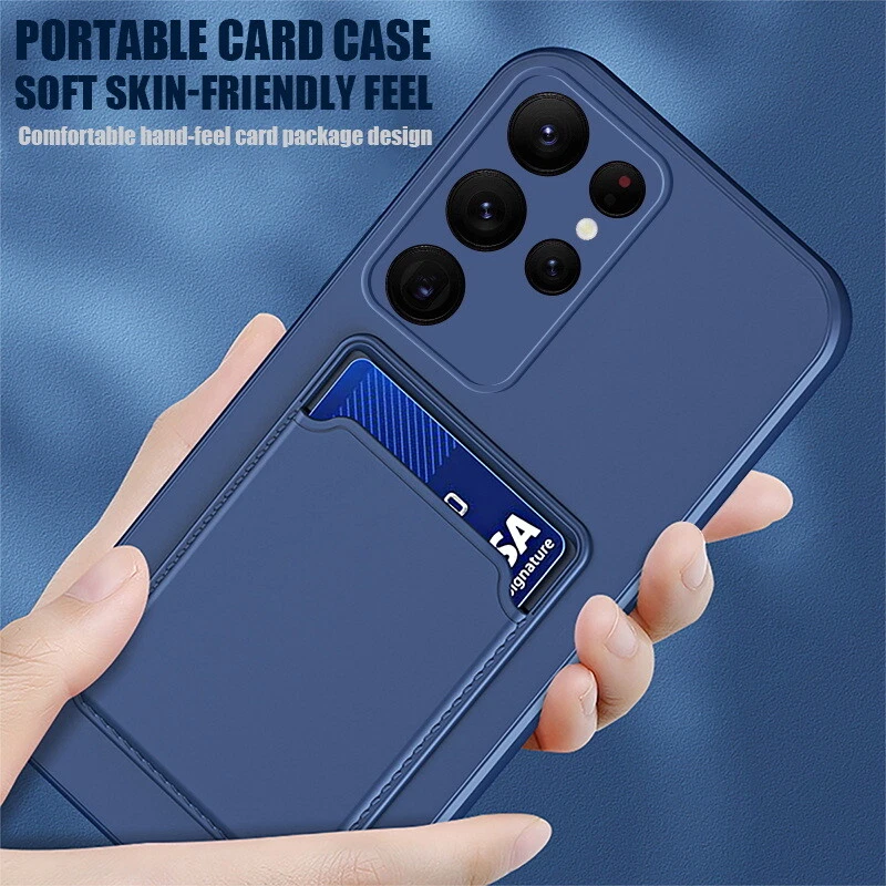 Case For Samsung S25 S24 FE S23 S22 Ultra S21 A34 A54 Card Slot Holder TPU Cover - Image 4 of 4