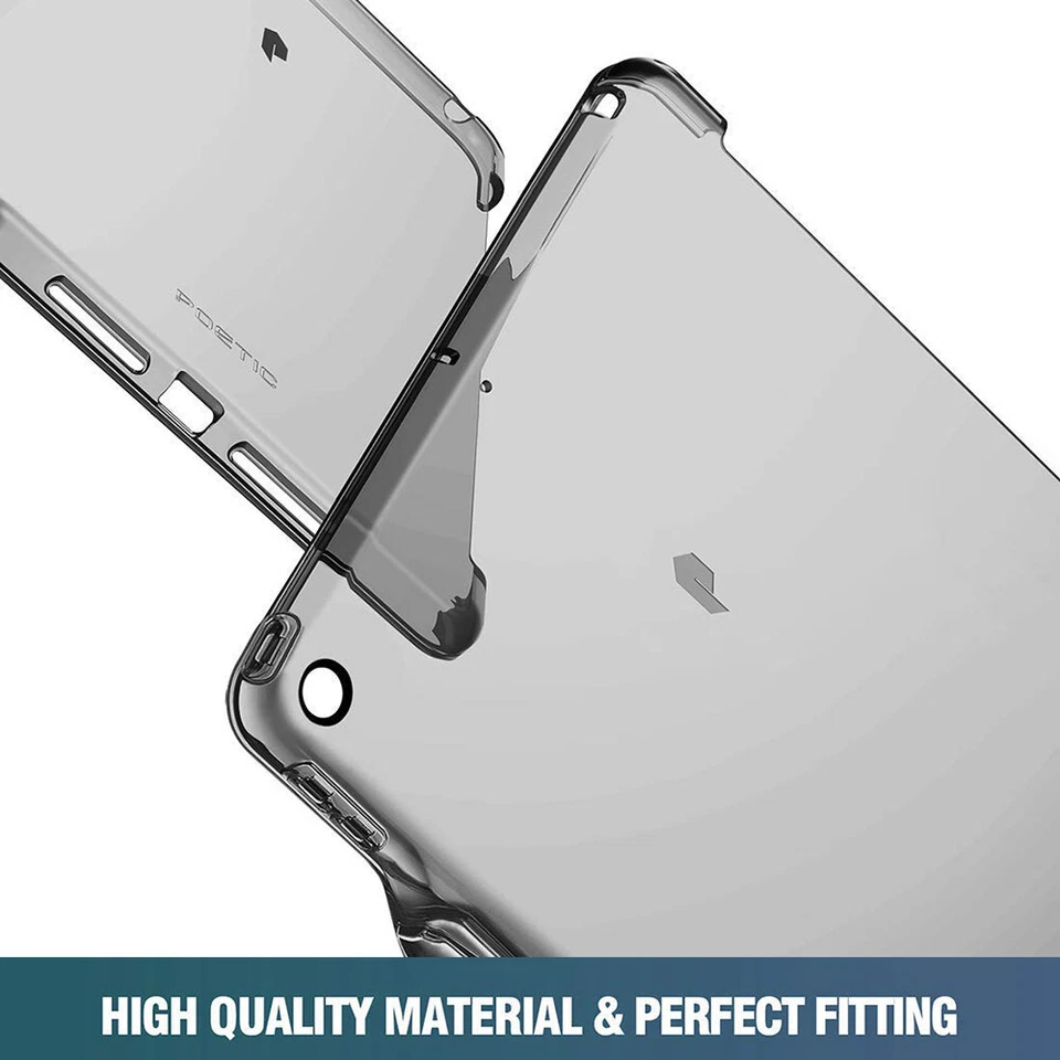 For Apple iPad 10.2 Case 2021/2020/2019 Poetic Ultra Thin Soft TPU Cover Gray - Image 4 of 4