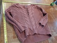 Express, Women  s Knitted Sweater, Maroon, Size XS FREE SHIP 2  ITEMS  S101