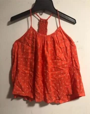 Tucker + Tate Printed Swing Tank Top Coral Kids Girl’s Sz XL 14/16