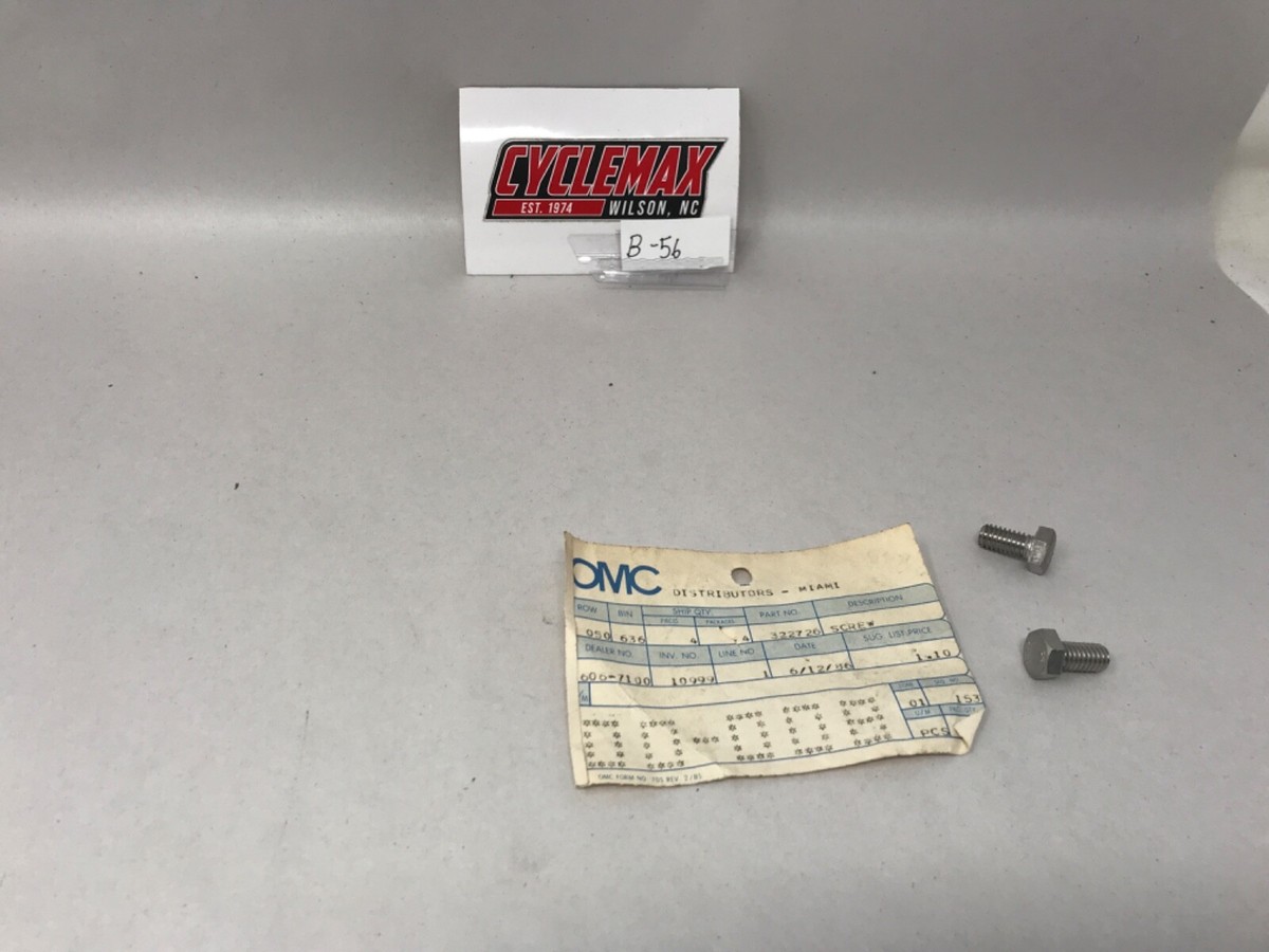 322726, 0322726 Retainer Screw OMC Qty 2 NOS | eBay