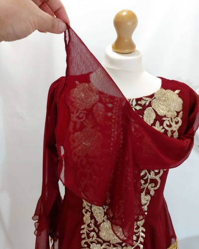 Pakistani Indian wedding fancy party casual shalwar kameez formal Maxi dress - Picture 6 of 12