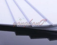1PCS ABS Styrene Plastic Flat Sheet Plate 3mm x 200mm x 200mm, White NEW
