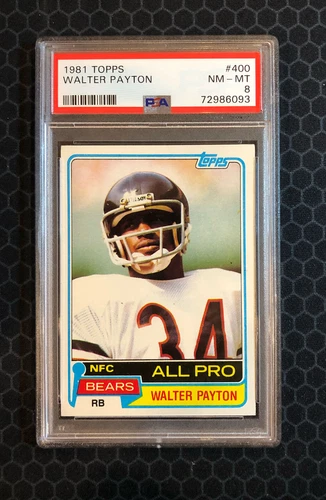 🏈 1981 Topps Football #400 - Walter Payton - PSA 8 - NM-Mint - Chicago Bears 🏈