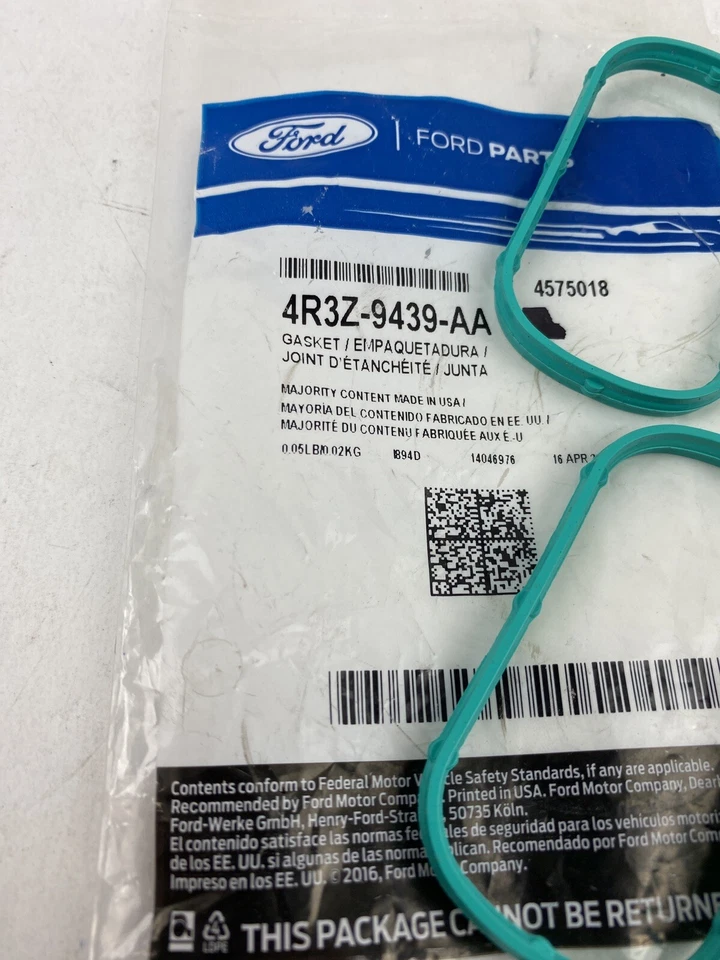 Paquete de 2 juntas de colector de admisión originales Ford OEM 4R3Z-9439-AA Foto 3 de 4