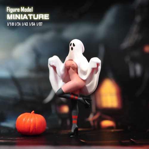 1/18 1/24 1/43 1/64 Halloween Sexy Ghost Girl Miniatures Figure For Car Vehicles - Picture 4 of 7