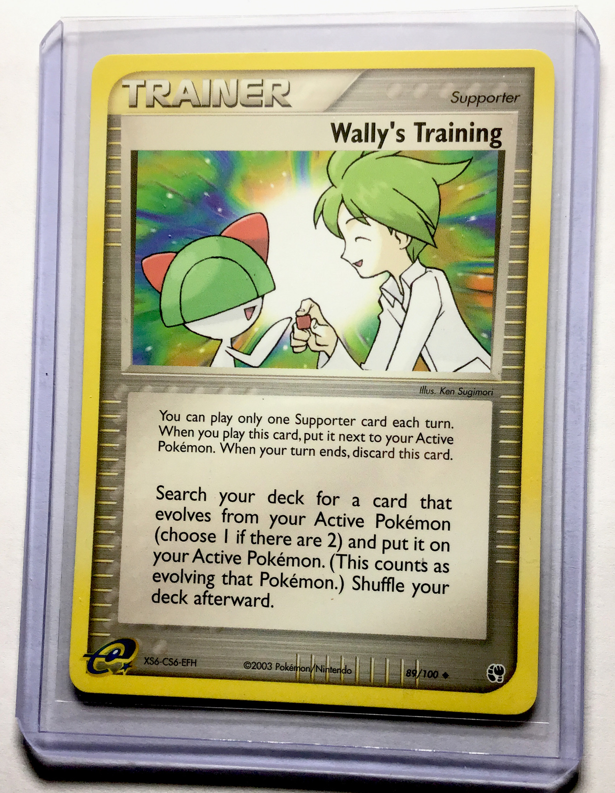 WALLY'S TRAINING - 89/100 - EX Sandstorm - Uncommon - Pokemon Card - NM