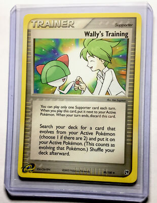 #ad WALLY#x27;S TRAINING 89 100 EX Sandstorm Uncommon Pokemon Card NM $2.45