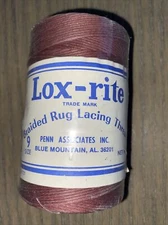 Lox-rite Braided lacing  ThreSize 9 Mauve thread rug braiding weaving twine.