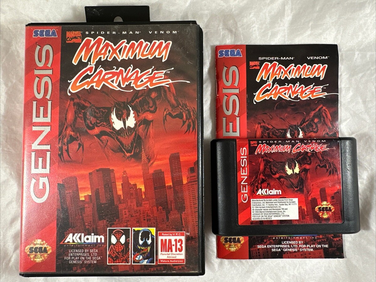 MAXIMUM CARNAGE 【中古美品・赤色版・Genesis北米版】 $_1.JPG?set_id=880000500F