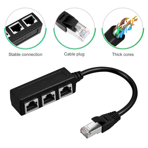 RJ45 Adapterkabel Netzwerksplitter Ethernet Netzwerk-Splitter-Adapter - Bild 7 von 12