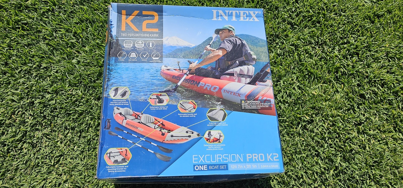 Intex Excursion Pro K2 Inflatable Kayak - Red