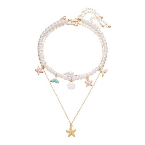 Pearl Clavicle Chain Women Pendant Shell Clavicle Necklace Girls - Picture 13 of 20