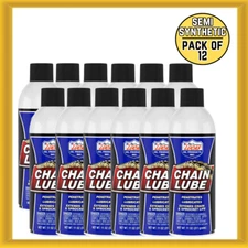 12x Lucas Oil 10393 11-ounce Chain Lube Aerosol Semi-synthentic Spray Lubricant