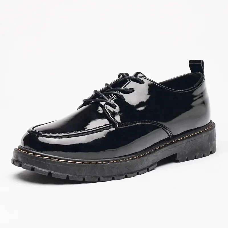 NEW STANDARD round toe lace-up shoes - White